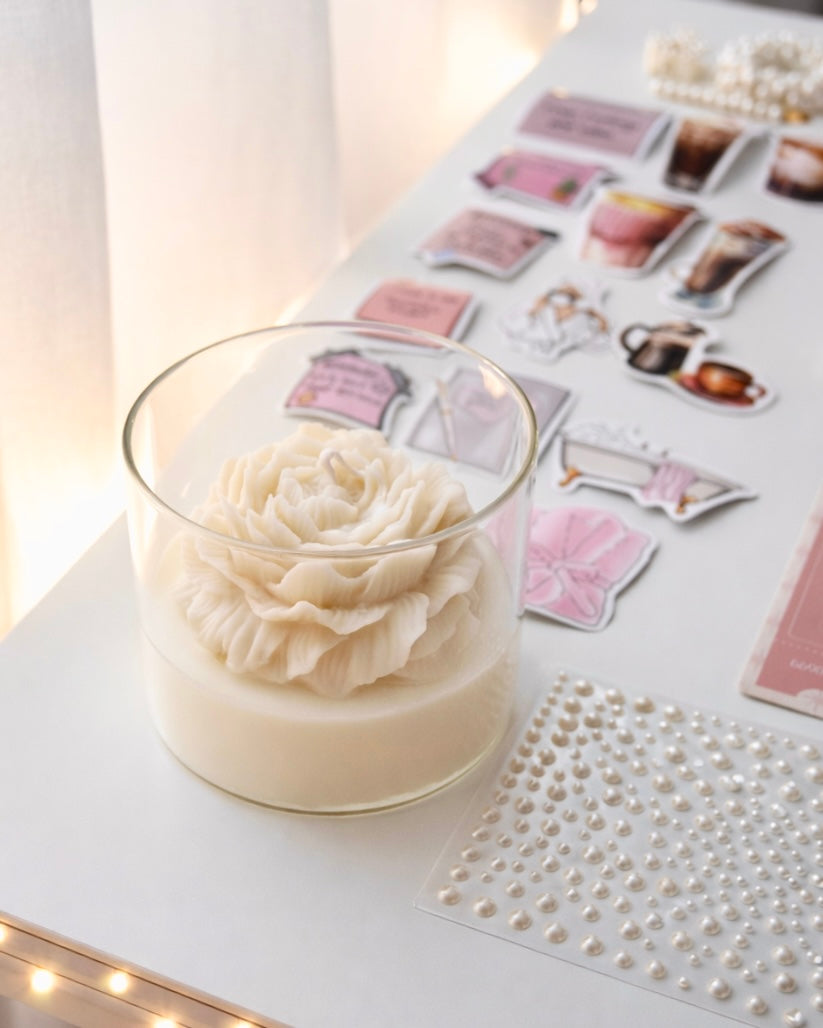 🩷Rose Mist — Stationery Box with Candle