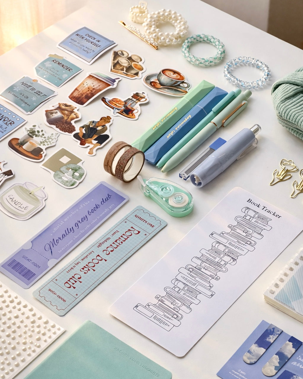 🩵Mint Breeze — Stationery Box with Candle