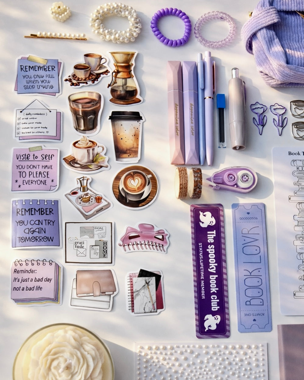 💜Lavender Dream — Stationery Box with Candle