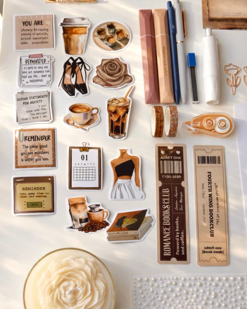 🤎Warm Latte — Stationery Box with Candle