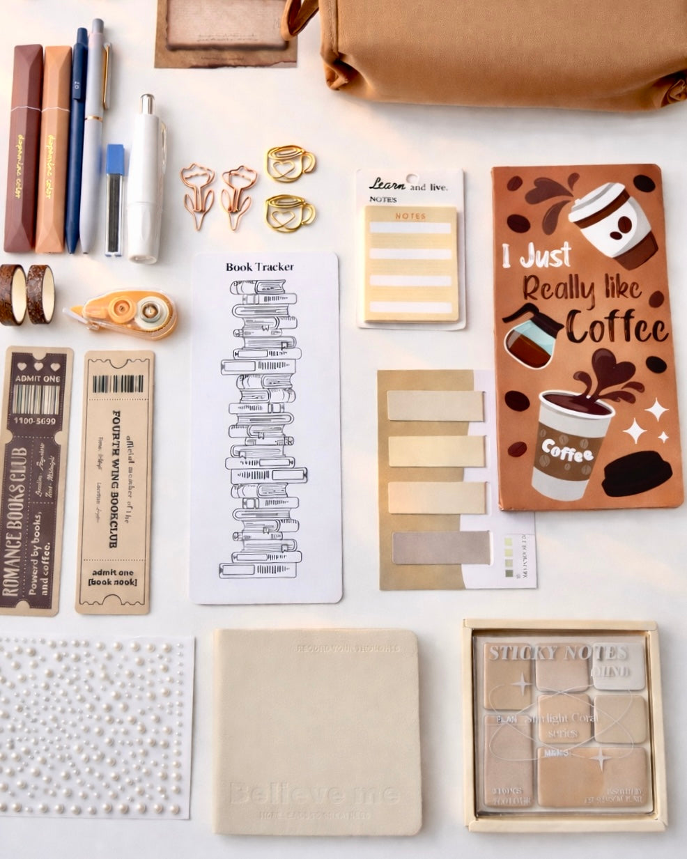 🤎Warm Latte — Stationery Box with Candle